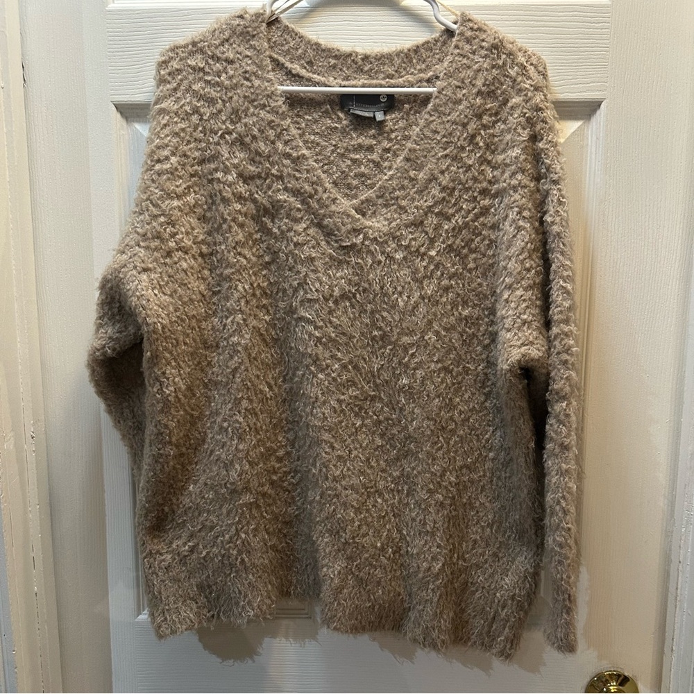 Anthropologie Oversized Tan Sweater